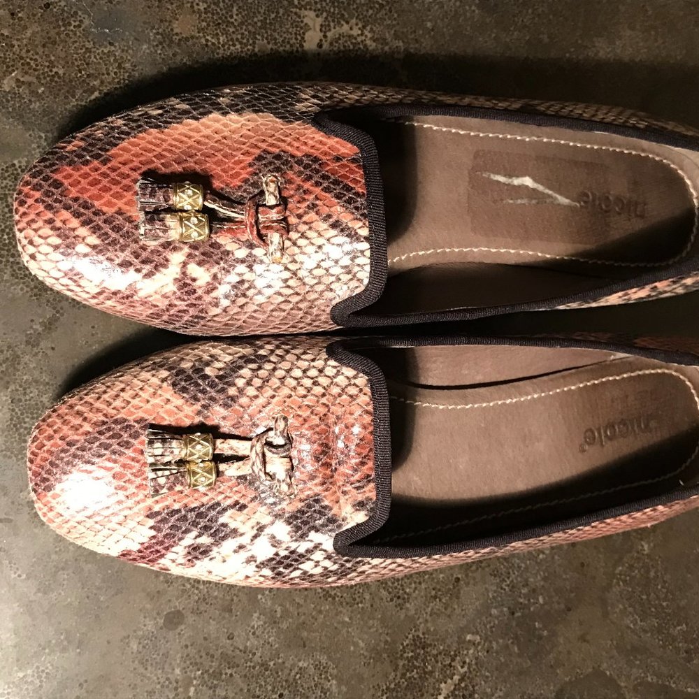 Womens Python Print Loafer Sz 8.5